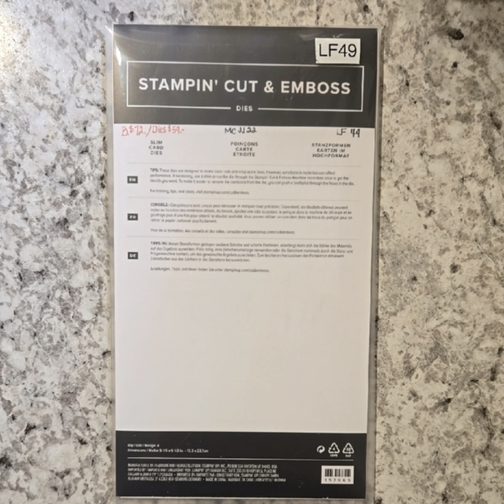 Stampin' Cut & Emboss Slim Card Dies